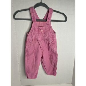 90s Osh Kosh B' Gosh Pink Corduroy Baby Overalls 12 Months Vintage